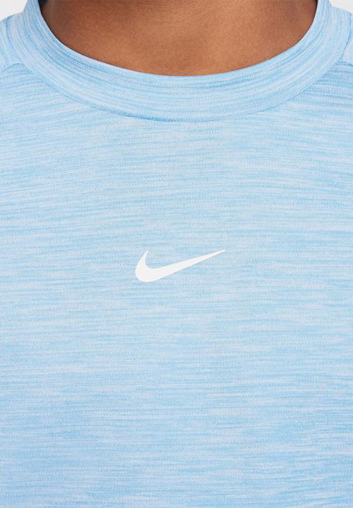 Nike - B Nk Df Multi Ss  Top Lbr Hthr-Blue Beyond/Pure/White