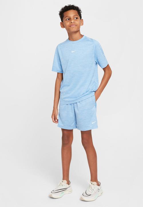 Nike - B Nk Df Multi Ss  Top Lbr Hthr-Blue Beyond/Pure/White