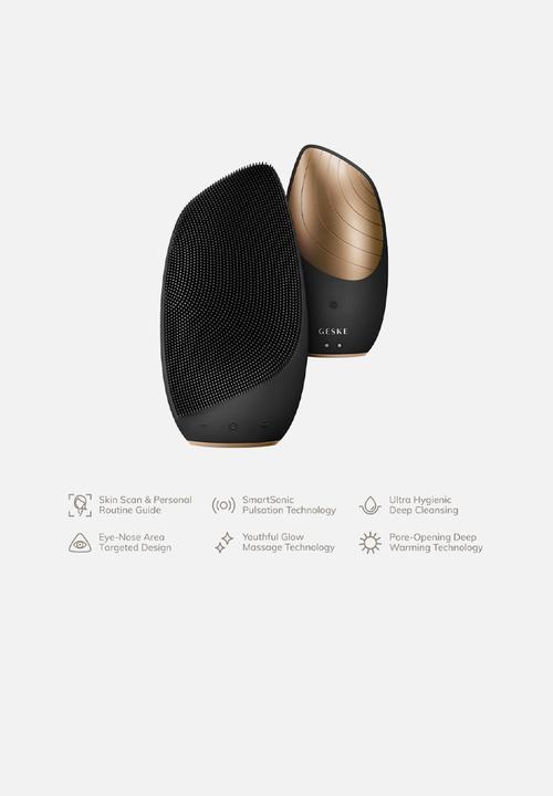 GESKE - Sonic Thermo Facial Brush  6 in 1 - Black & Gold