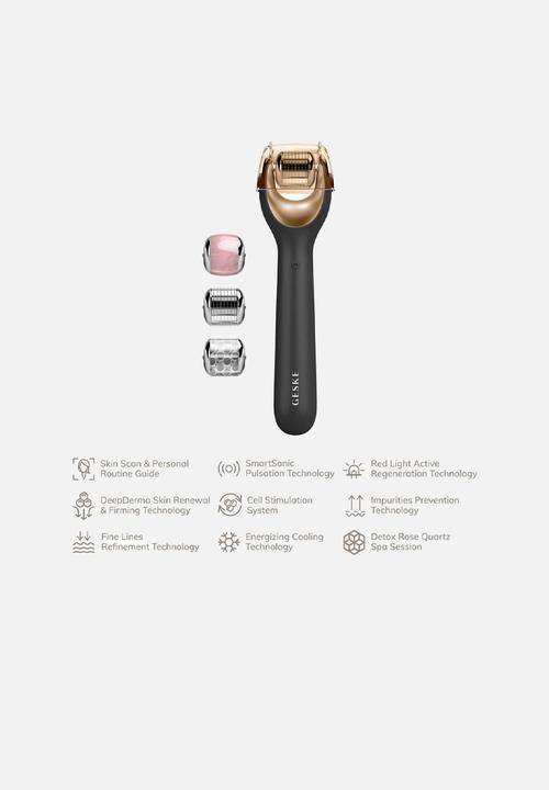GESKE - MicroNeedle Face Roller  9 in 1 - Black & Gold