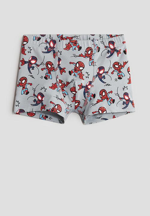 H&M - 5 pack trunks - grey/spider-man