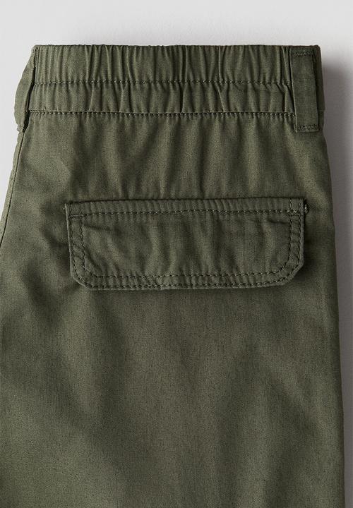 H&M - Wide cargo trousers - khaki green