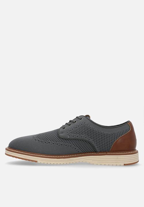 POLO - Knitted brogue lace up - grey