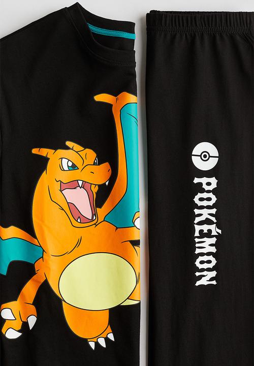 H&M - Printed cotton pyjamas - black pokémon