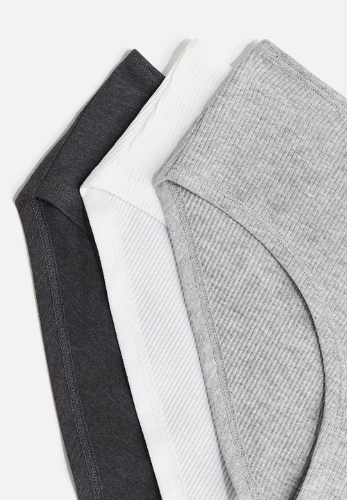 H&M - 10-Pack hipster briefs - dark grey marl/light grey marl 