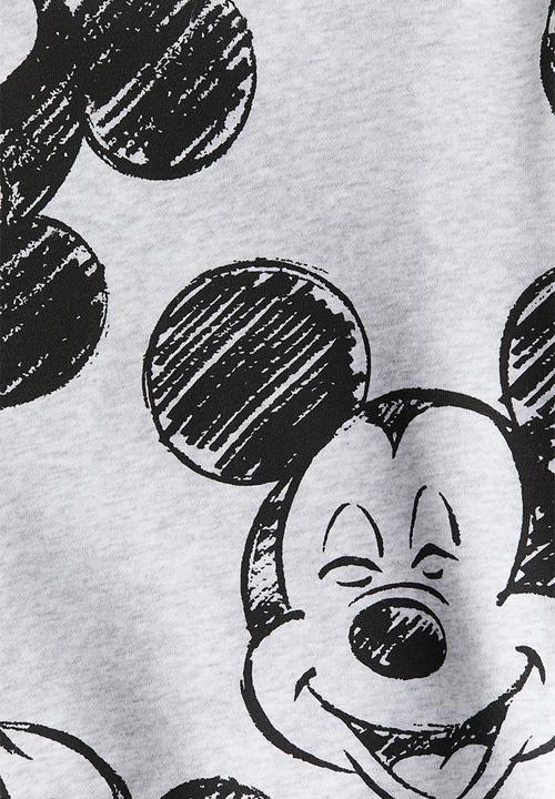 H&M - Printed sweatshirt - light grey mickey mouse 