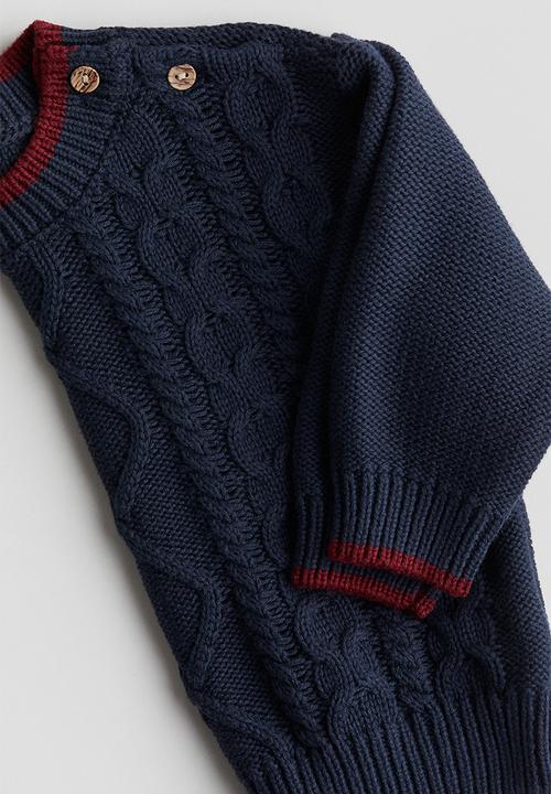 H&M - Cotton-knit jumper - navy blue