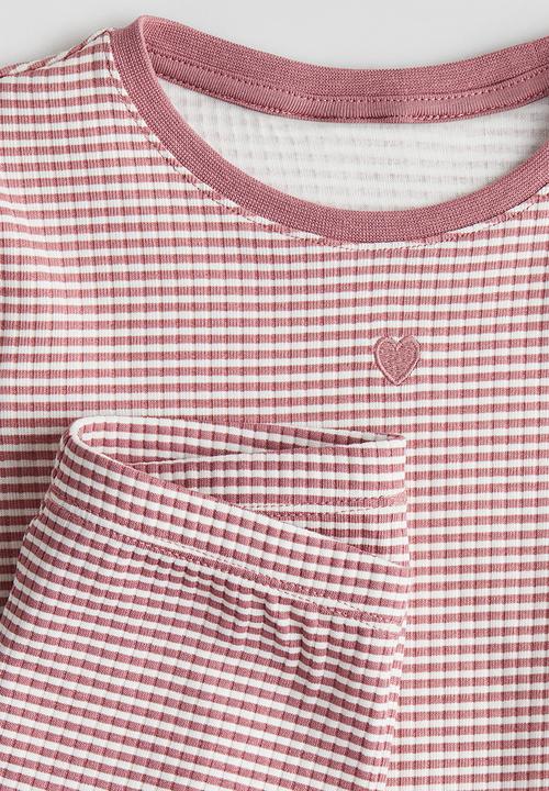 H&M - Ribbed cotton pyjamas - pink