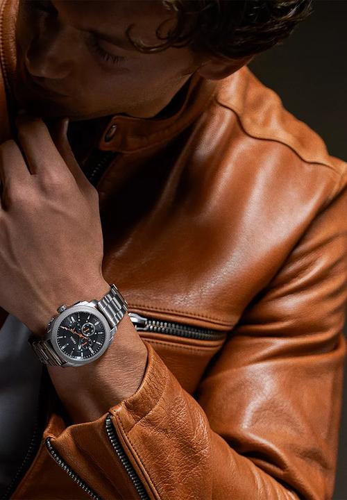 Fossil - Fossil mens machine chronograph stainless steel watch - silver