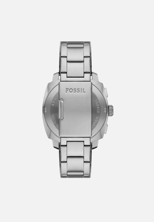 Fossil - Fossil mens machine chronograph stainless steel watch - silver
