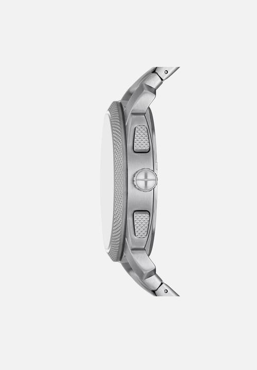 Fossil - Fossil mens machine chronograph stainless steel watch - silver