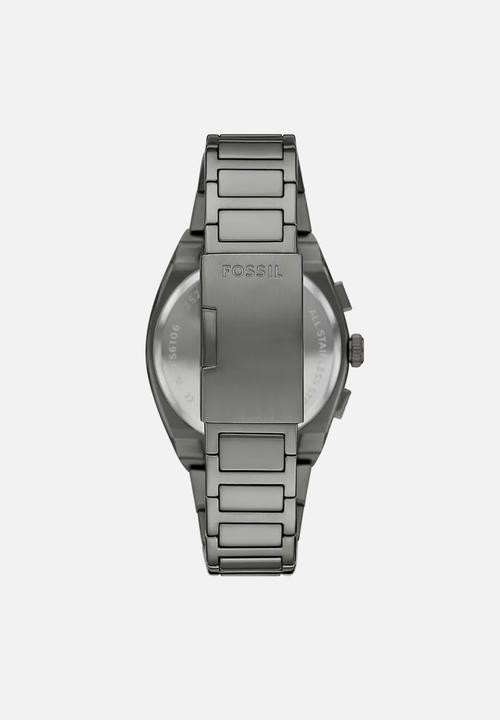 Fossil - Fossil mens everett chronograph stainless steel watch - black