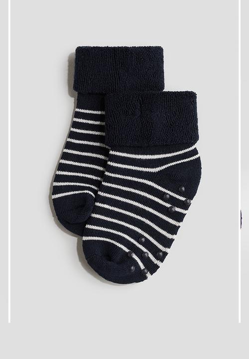 H&M - 3 pack terry socks - black dogs 