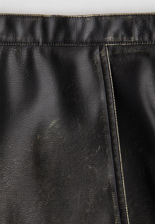 H&M - Coated skirt - black