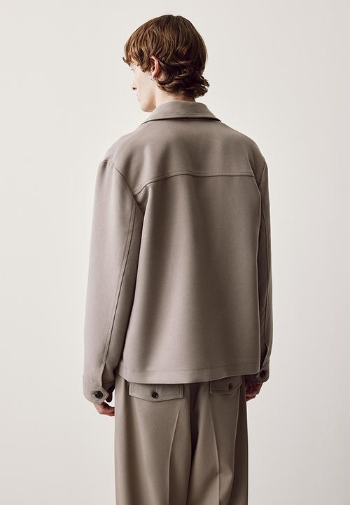 H&M - Regular fit pocket-detail shacket - mole