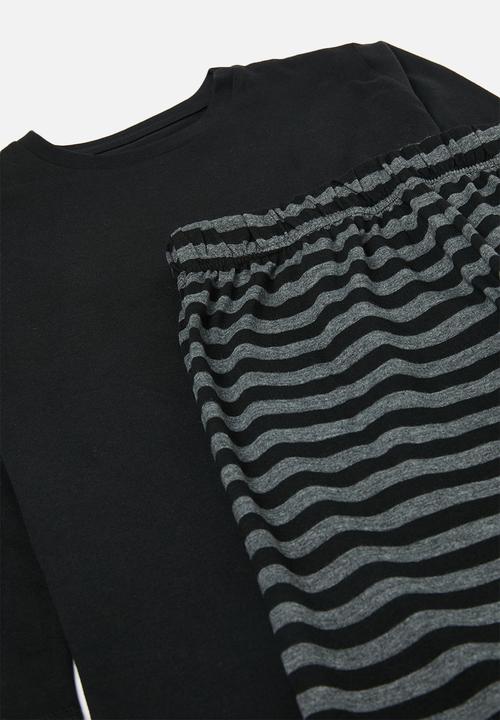 Pop Candy - Pj set - charcoal & black