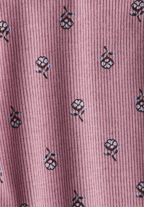 H&M - Flared leggings - dark pink/floral