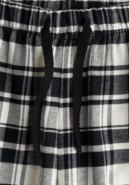 H&M - Flannel pyjama bottoms -  black & white checked