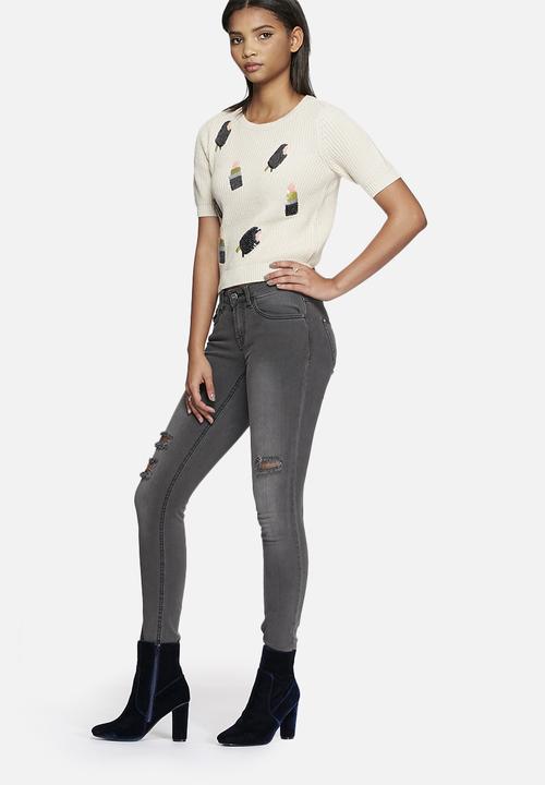 Vero Moda - Stick cropped knit top