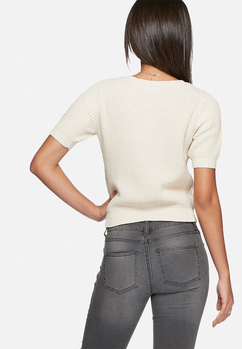 Vero Moda - Stick cropped knit top
