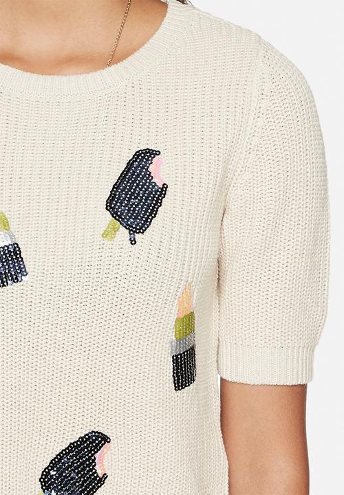 Vero Moda - Stick cropped knit top