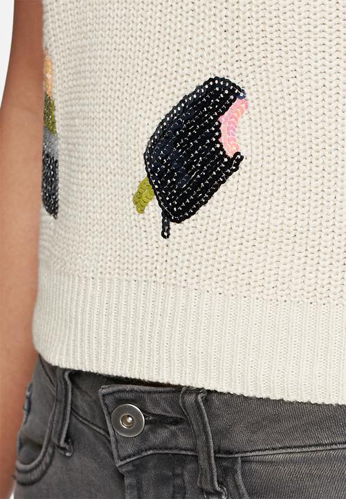 Vero Moda - Stick cropped knit top