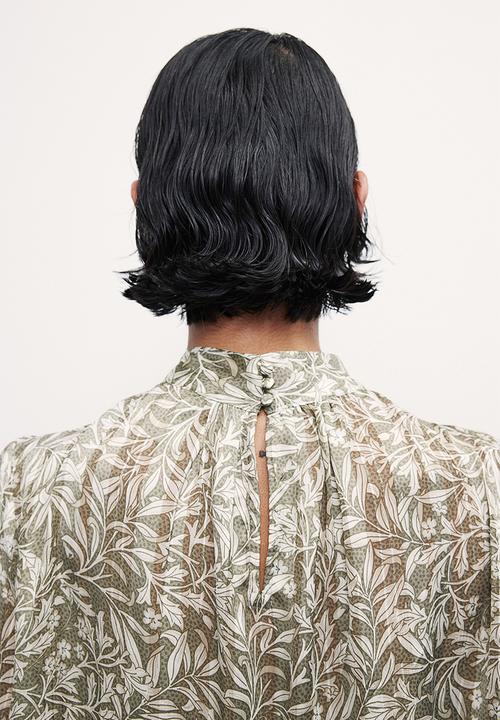 H&M - Patterned blouse - khaki green patterned