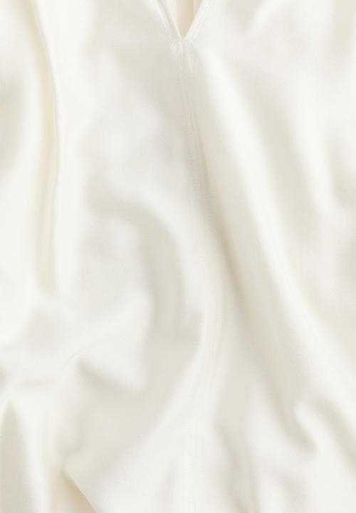 H&M - Balloon-sleeved blouse - cream