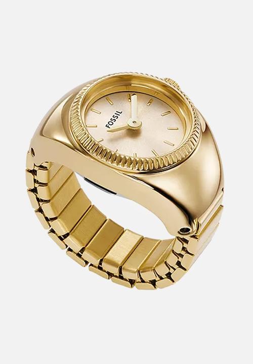 Fossil - Fossil women's watch ring two-hand gold-tone stainless steel - gold