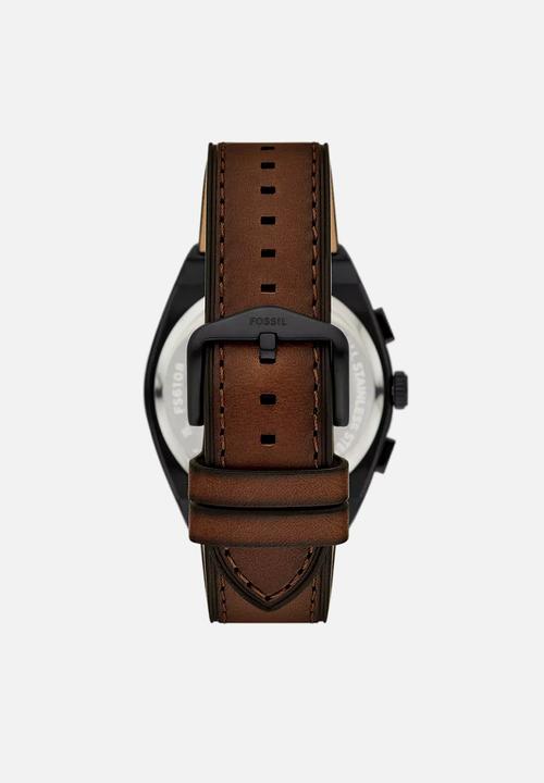 Fossil - Everett Chronograph Leather Watch - Brown