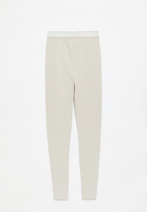 POLO - Girls bianca textured full length legging - putty