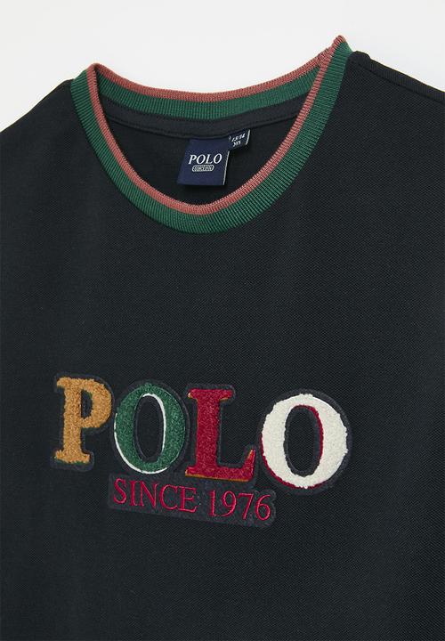 POLO - Boys kyle textured long sleeve tee - navy