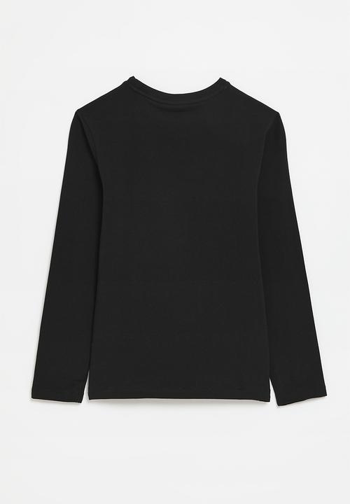 POLO - Girls mia ls tee - black