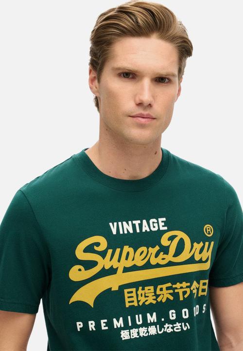 Superdry. - Duo Vintage Logo T-shirt - Dark Pine Green