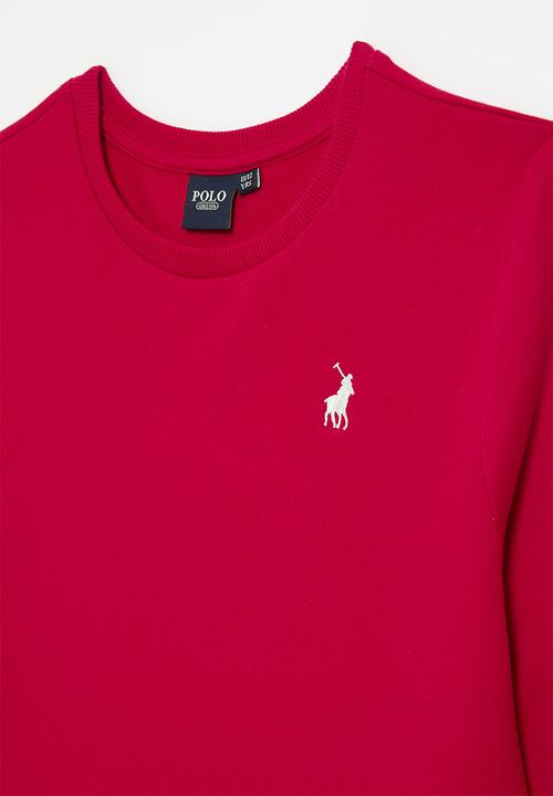 POLO - Girls harper long sleeve dress - red