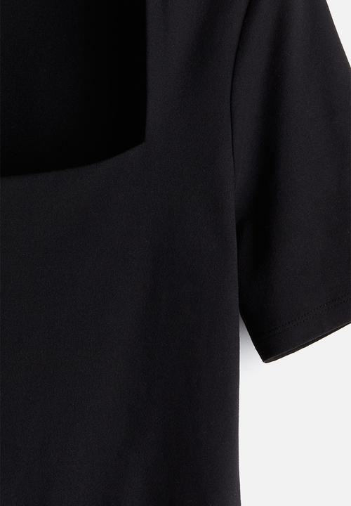 H&M - Square-neck top - black