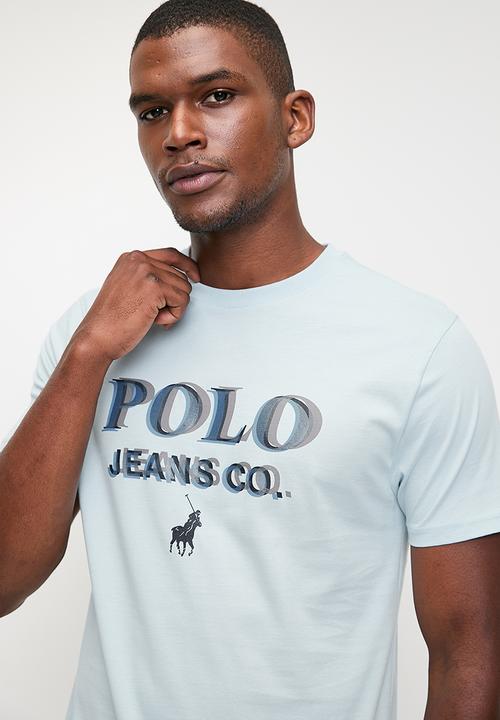 POLO - Mens Pjc Ss Logo Tee - Light Blue