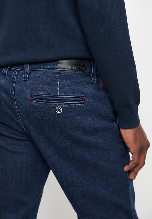 POLO - Mens Quarter Slant Straight Leg Denim - Dark Wash