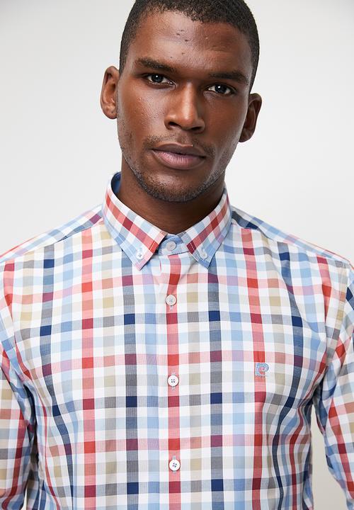 Pierre Cardin - Ch0010 Smart Check Shirts - Ruby