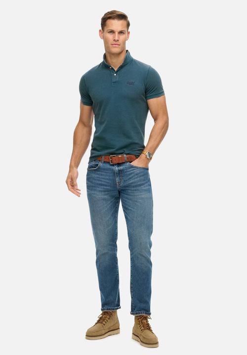 Superdry. - Vint Destroy Polo - Destroy Blue Bottle