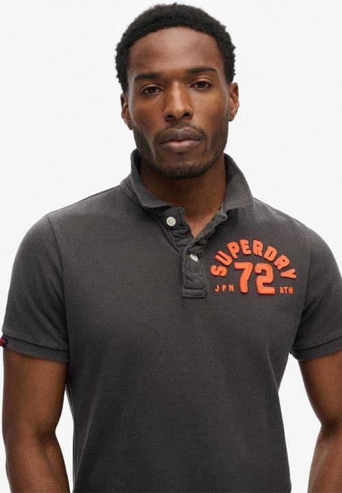 Superdry. - Vintage Athletic Polo - Washed Black
