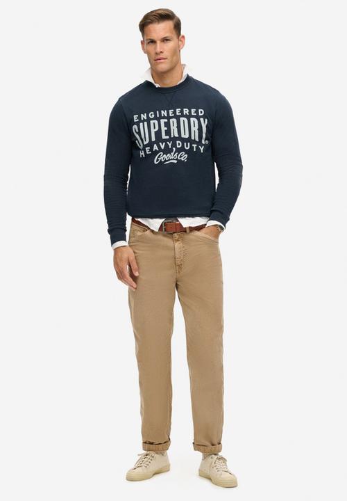 Superdry. - Machined Goods Workwear Crew - Eclipse Navy
