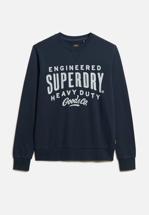 Superdry. - Machined Goods Workwear Crew - Eclipse Navy