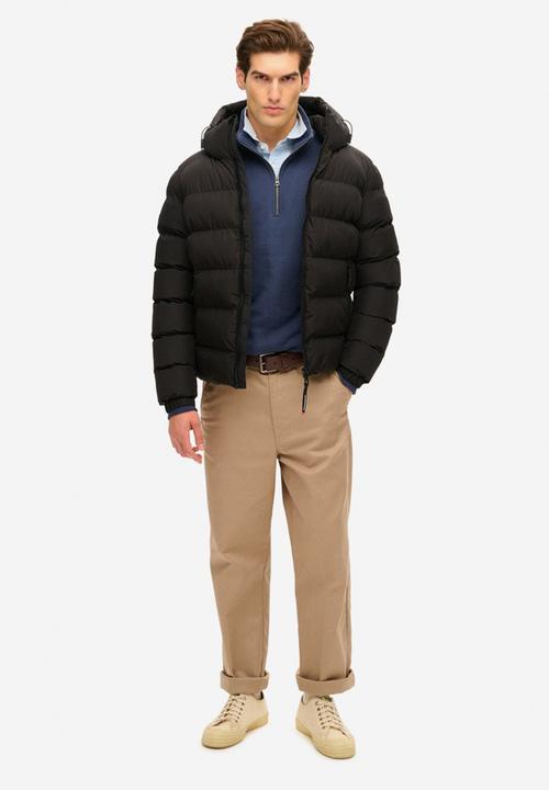 Superdry. - Hooded Sports Puffer Jacket - Black