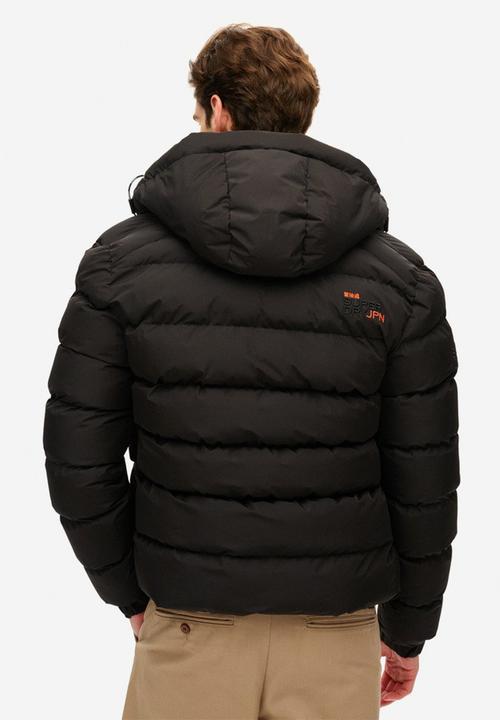 Superdry. - Hooded Sports Puffer Jacket - Black