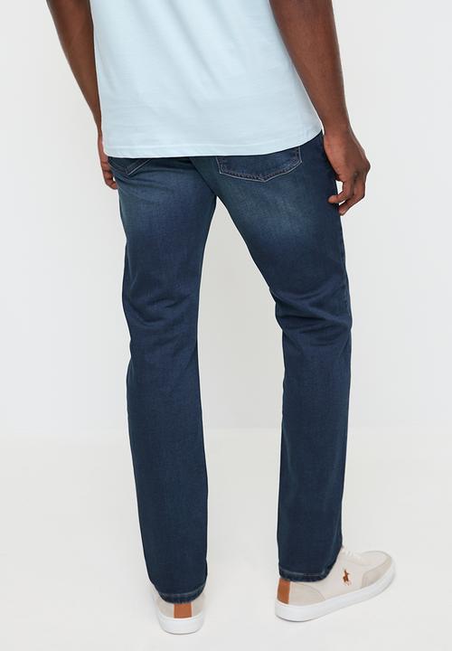 POLO - Mens Knitted Slim Leg Denim - Medium Wash