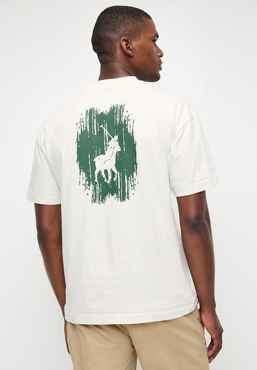 POLO - Mens Pjc Short Sleeve Back Print Tee - Off White