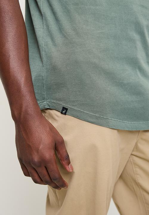 POLO - Mens Pjc Short Sleeve Overdyed Tee - Green