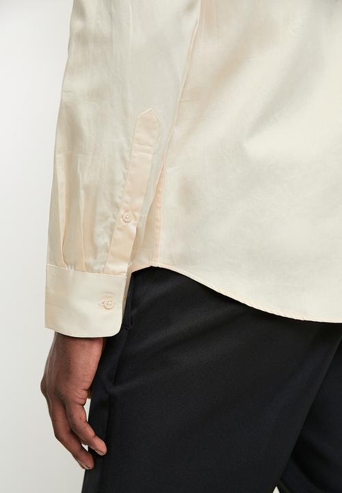 POLO - Mens Essential Sateen Long Sleeve Shirt - Stone
