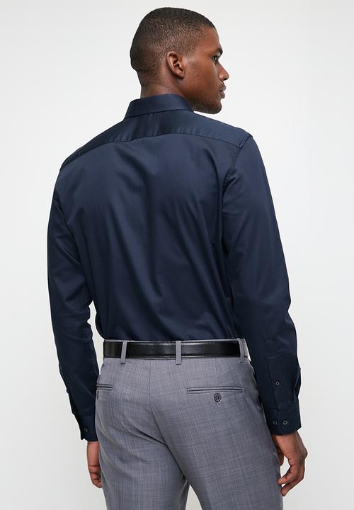 POLO - Mens Custom Fit Greig Shirt - Dark Navy